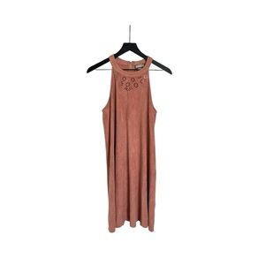 Ethereal by aerie pink suede-feel dress